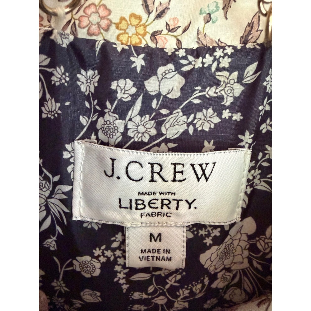 J.Crew Puffer Vest Liberty Tapestry Floral PrimaLoft Cottagecore Fall Medium - Picture 7 of 10
